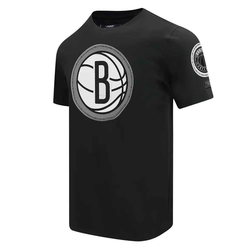 NBA BROOKLYN NETS DIY PICK STITCH MEN'S SINGLE JERSEY TEE (BLACK)