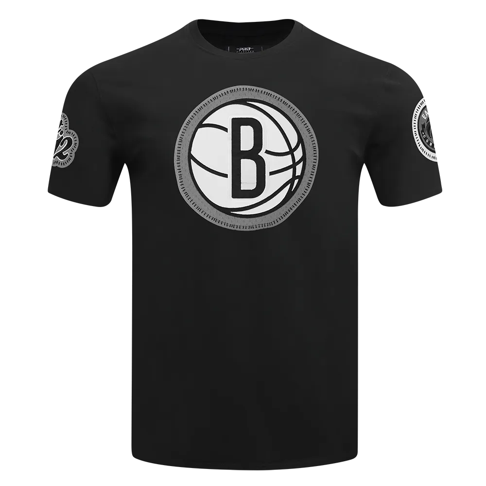 NBA BROOKLYN NETS DIY PICK STITCH MEN'S SINGLE JERSEY TEE (BLACK)