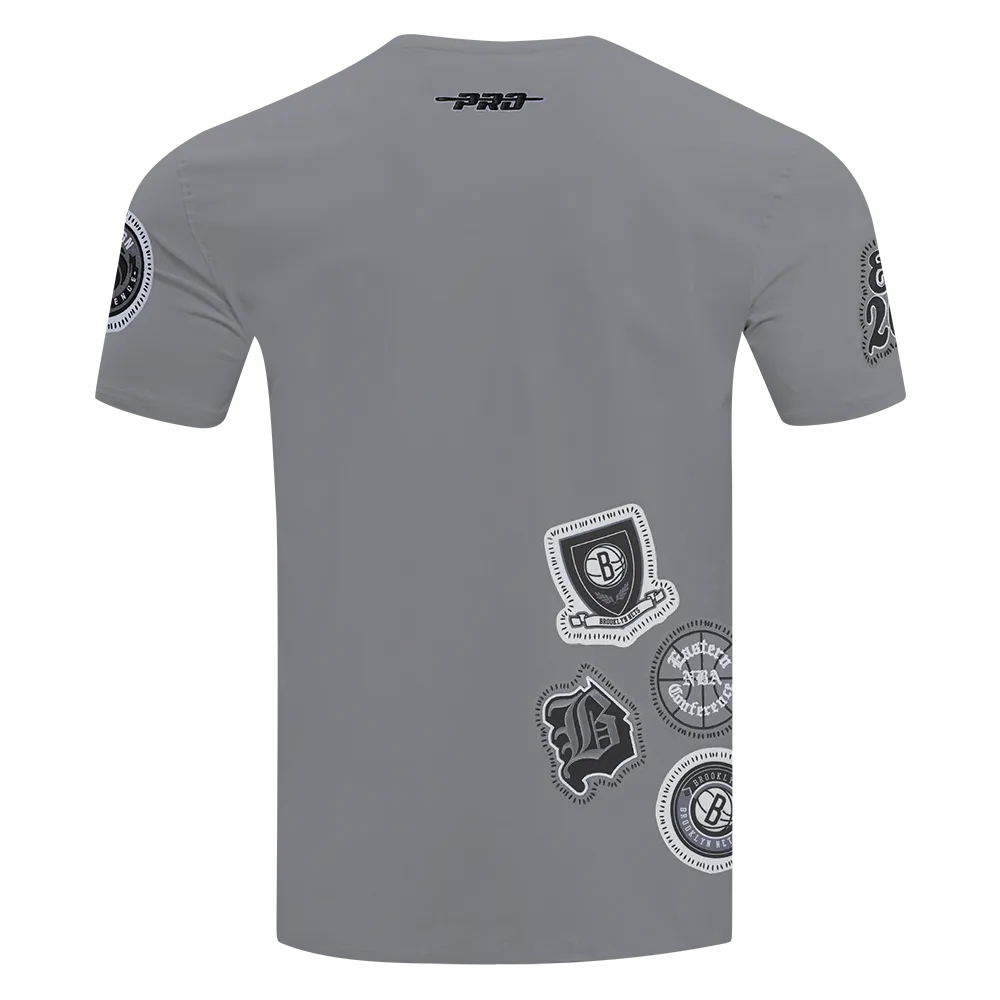 NBA BROOKLYN NETS DIY PICK STITCH MEN'S SINGLE JERSEY TEE (GRAY)