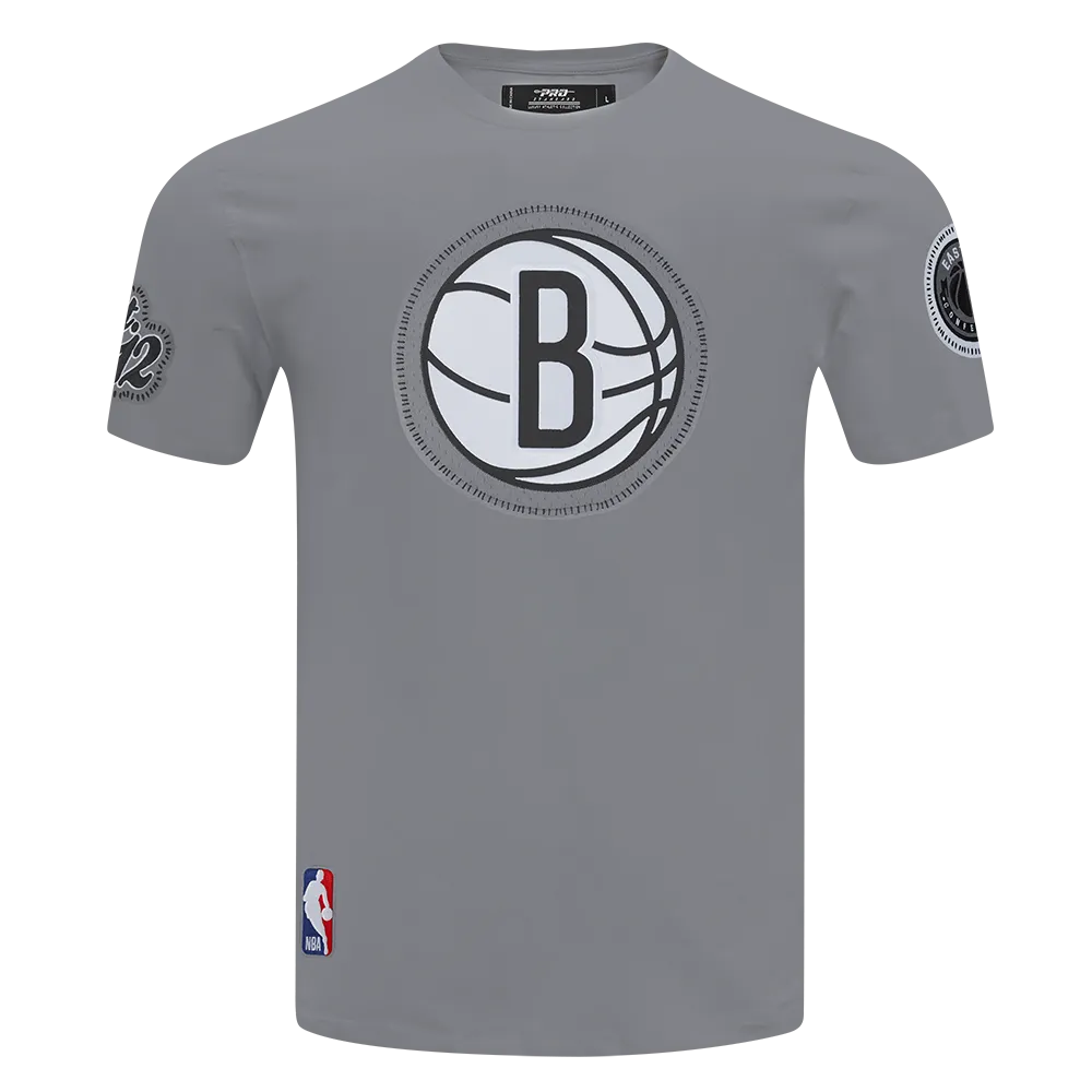 NBA BROOKLYN NETS DIY PICK STITCH MEN'S SINGLE JERSEY TEE (GRAY)