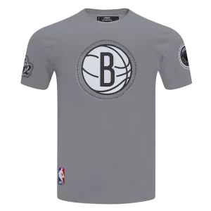 NBA BROOKLYN NETS DIY PICK STITCH MEN'S SINGLE JERSEY TEE (GRAY)
