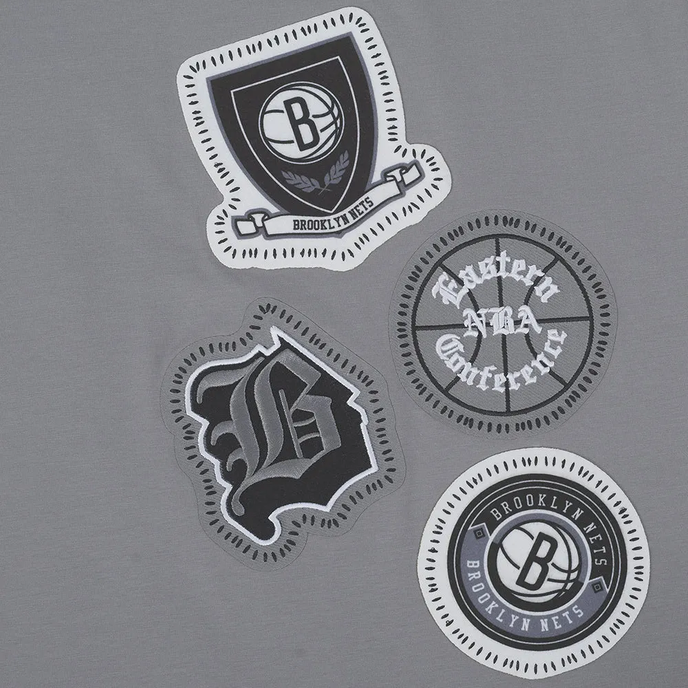 NBA BROOKLYN NETS DIY PICK STITCH MEN'S SINGLE JERSEY TEE (GRAY)