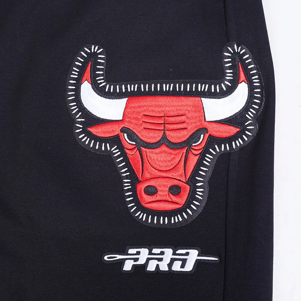 NBA CHICAGO BULLS DIY PICK STITCH MEN'S DOUBLE KNIT JOGGER (BLACK)