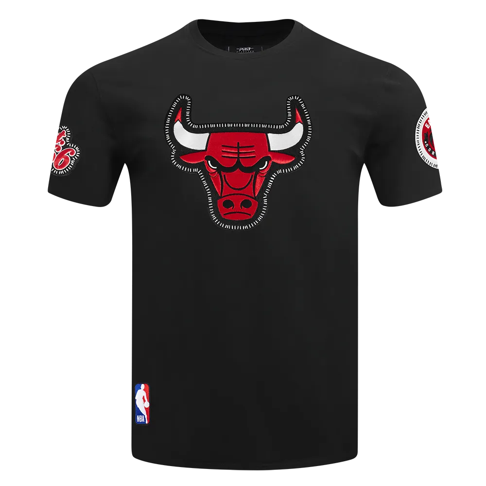 NBA CHICAGO BULLS DIY PICK STITCH MEN'S SINGLE JERSEY TEE (BLACK)