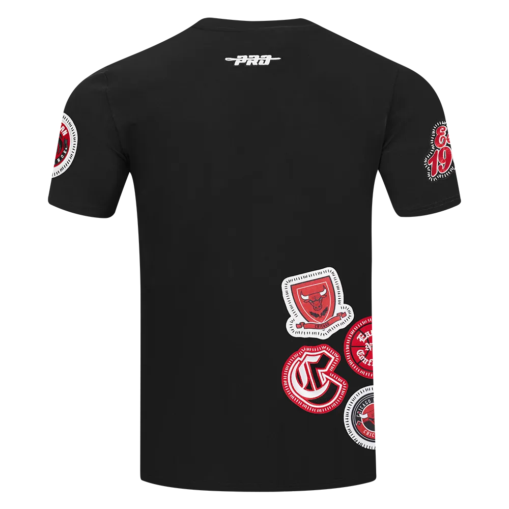 NBA CHICAGO BULLS DIY PICK STITCH MEN'S SINGLE JERSEY TEE (BLACK)