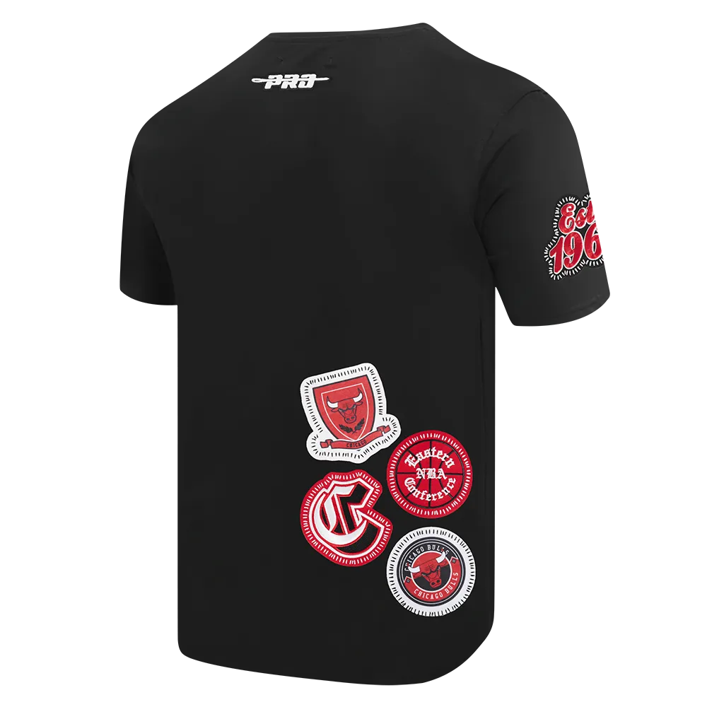 NBA CHICAGO BULLS DIY PICK STITCH MEN'S SINGLE JERSEY TEE (BLACK)