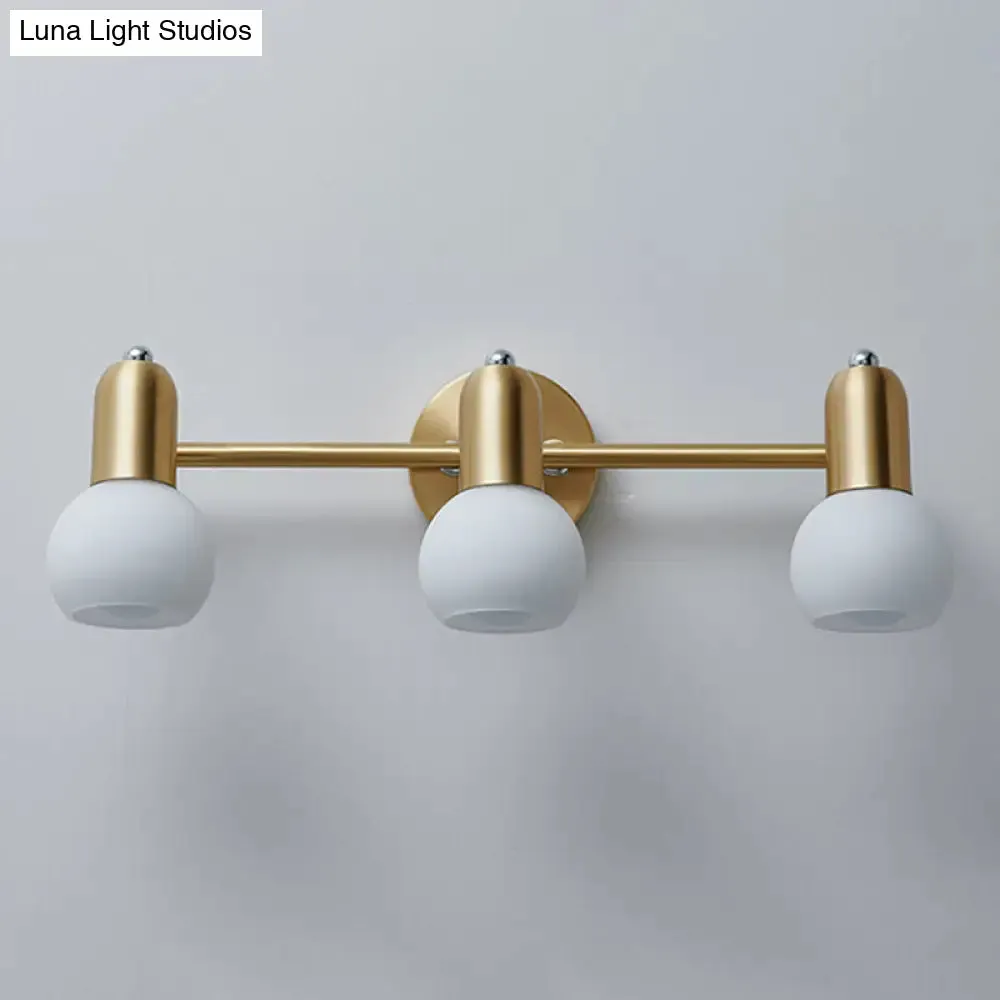 Nordic Luxury Metal Vanity Mirror Lights - Down Lighting Bath Vanity Lighting with Glass Shade