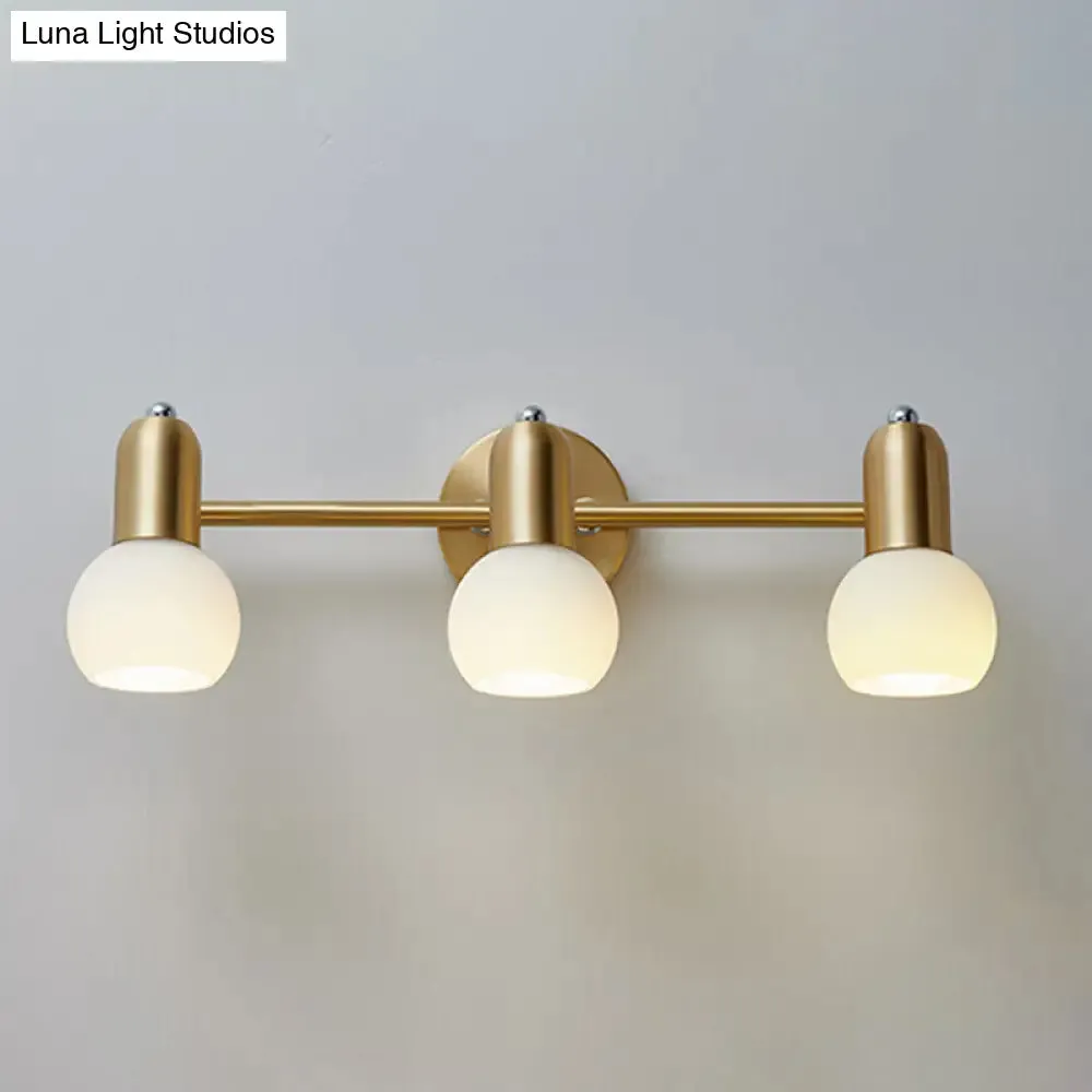 Nordic Luxury Metal Vanity Mirror Lights - Down Lighting Bath Vanity Lighting with Glass Shade