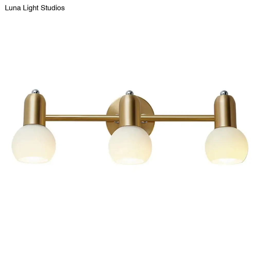 Nordic Luxury Metal Vanity Mirror Lights - Down Lighting Bath Vanity Lighting with Glass Shade