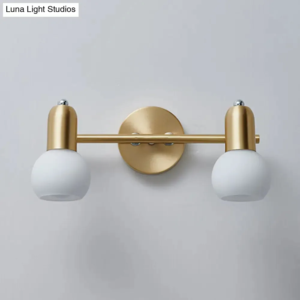 Nordic Luxury Metal Vanity Mirror Lights - Down Lighting Bath Vanity Lighting with Glass Shade