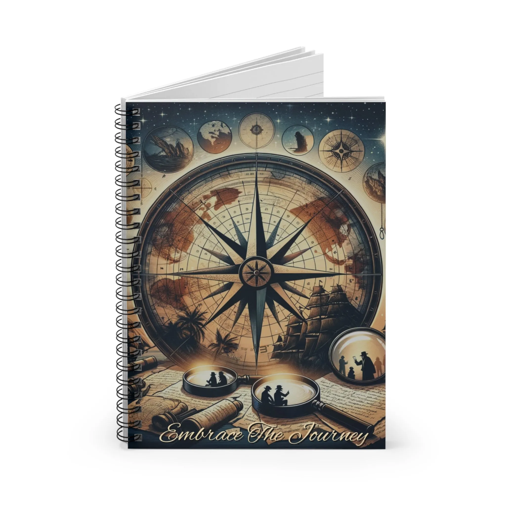 Notebook: Embrace The Journey - Compass