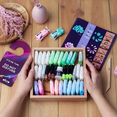 OKTO DIY Wood & Craft Flower Clay Kit - Succulents: Tenderness