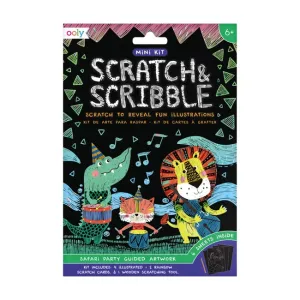 ooly mini scratch   scribble - safari party