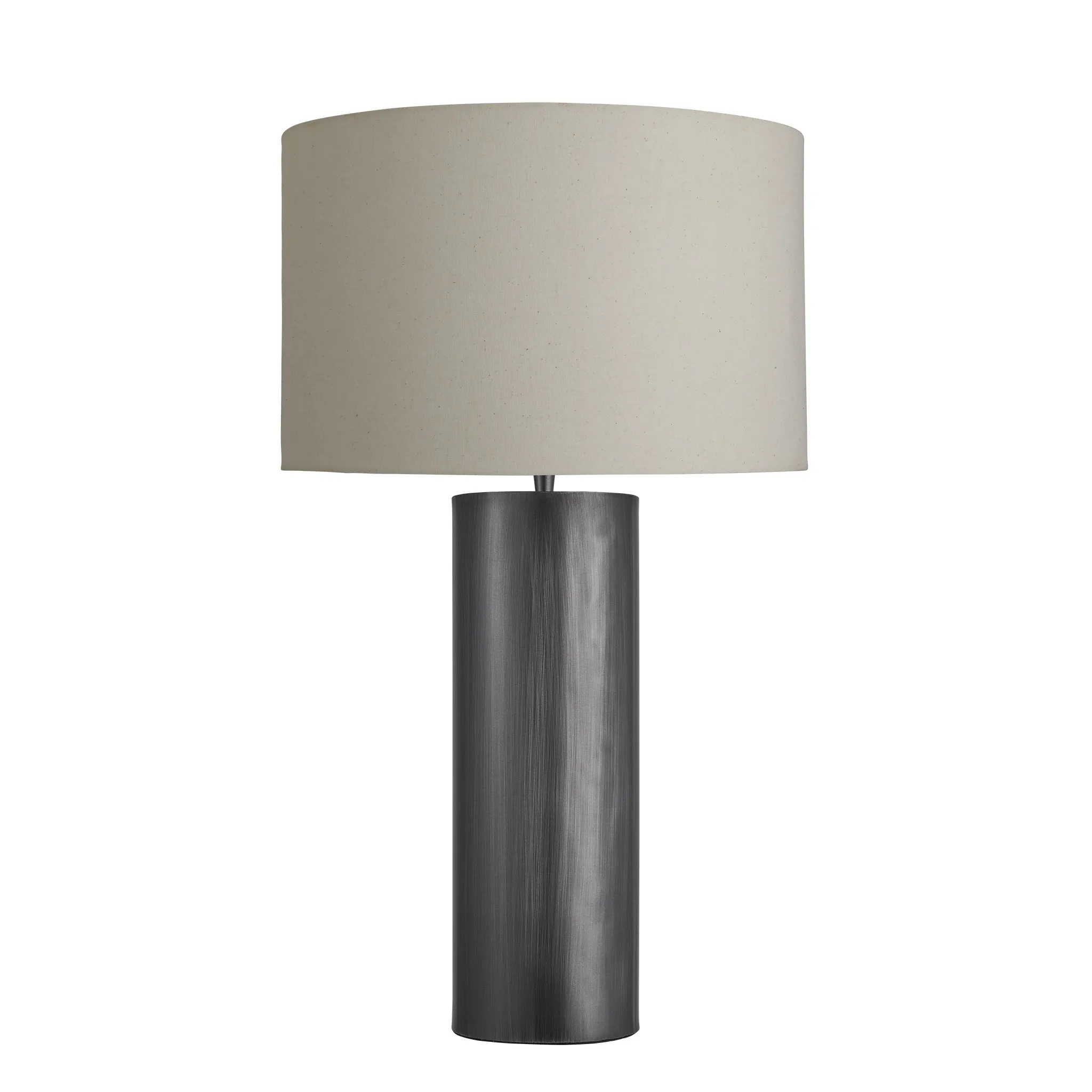 Pillar Cylinder Table Lamp - Pewter