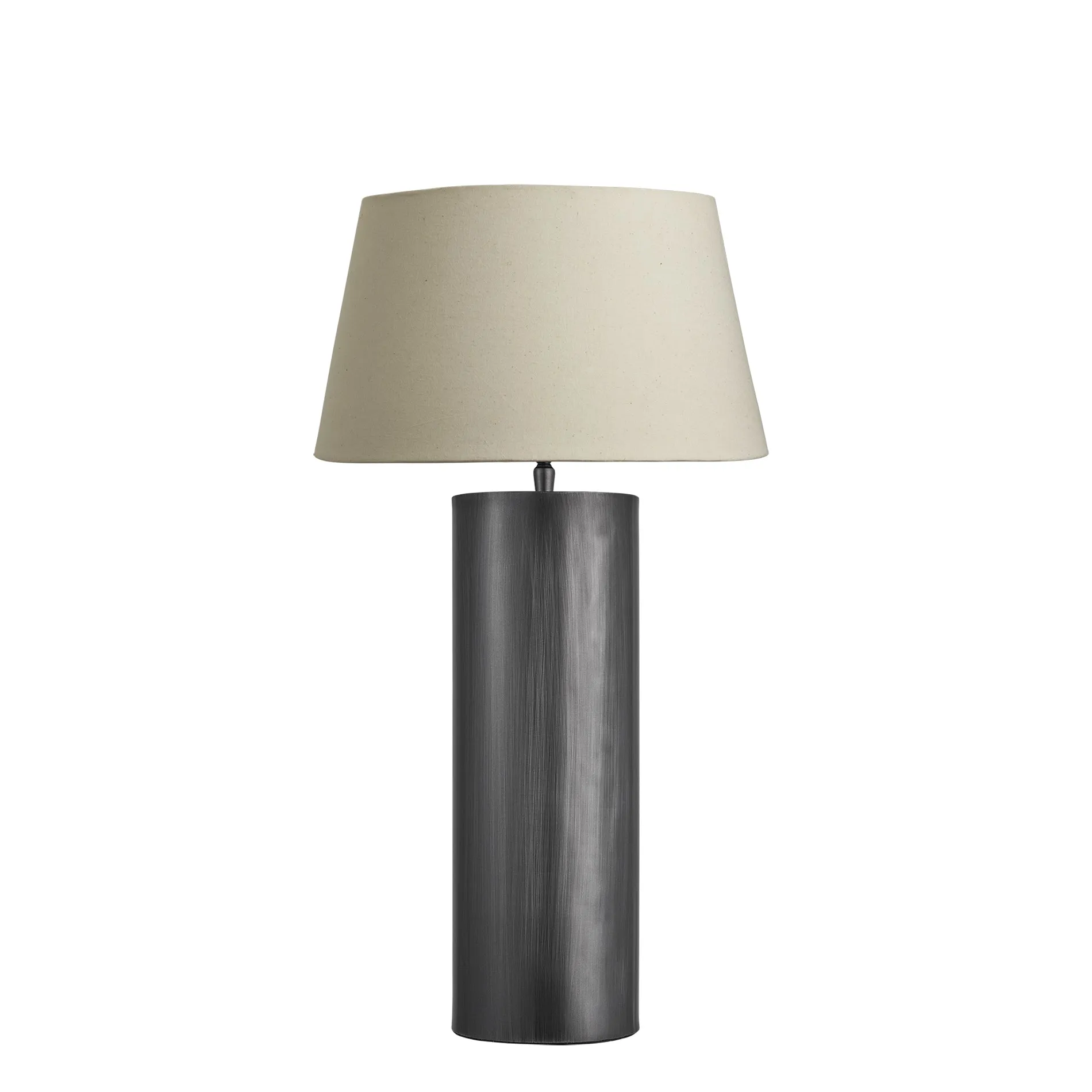Pillar Cylinder Table Lamp - Pewter