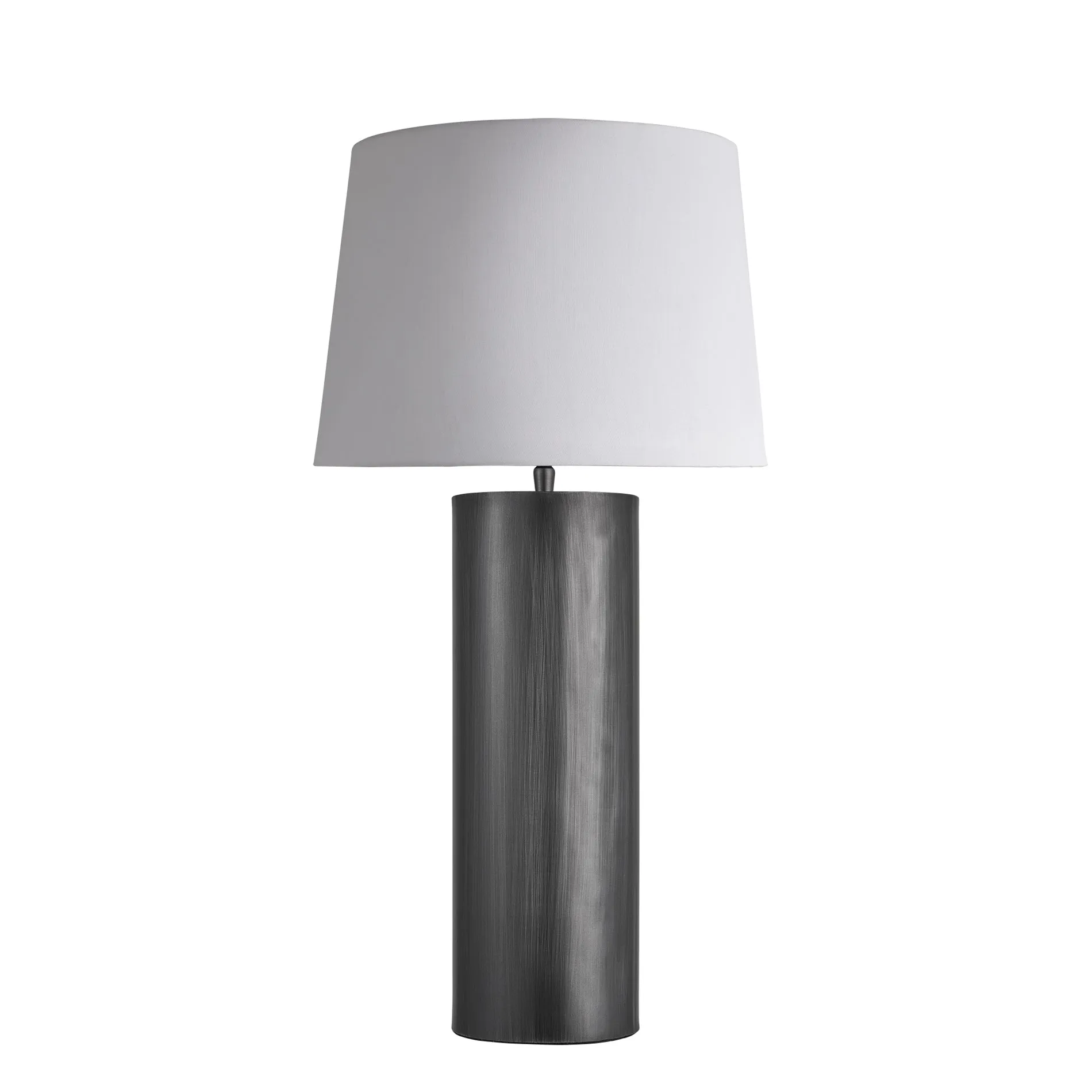Pillar Cylinder Table Lamp - Pewter