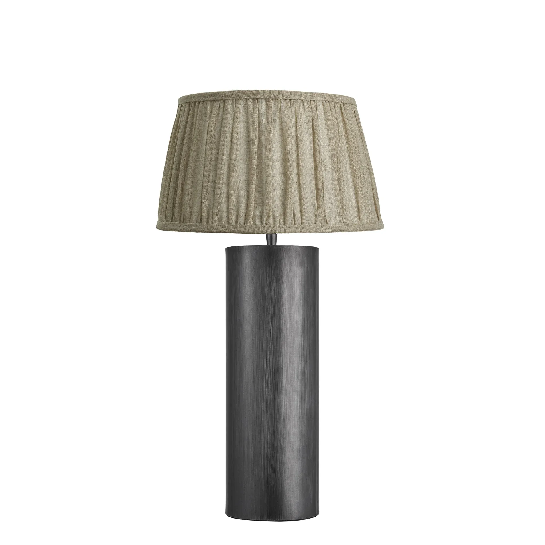 Pillar Cylinder Table Lamp - Pewter