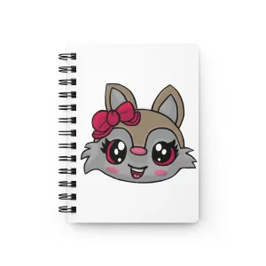 Pink Ribbon and Brown Kitty Head Spiral Bound Journal