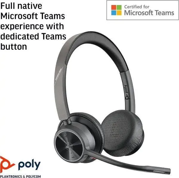 Plantronics Poly Voyager 4320 US Headset With Boom Mic - Wireless