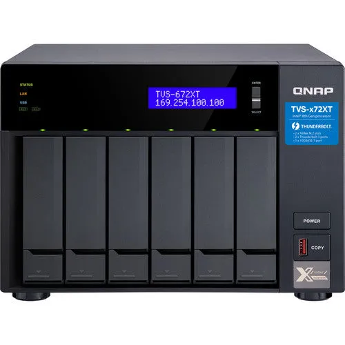 QNAP TVS-672XT-I3-8G-US 6-Bay NAS Enclosure