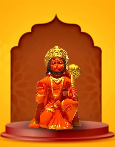 Resin Hanuman Statue Dashboard Idol, Car Dashboard Hanuman Ji God Idol for Home Decor