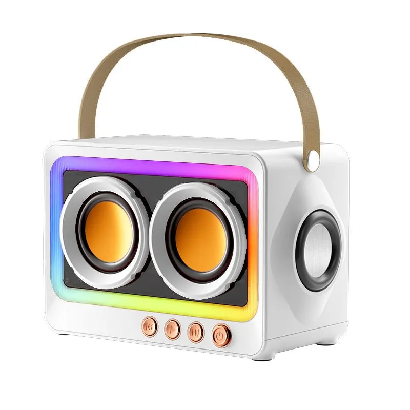 Retro Mini BoomBox - LED Bluetooth Speaker
