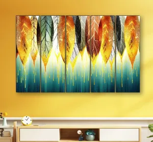 SAF paintings Set of 5 modern art 6MM MDF large Premium Panel wall painting 24 Inch x 40 Inch SANFLL35150