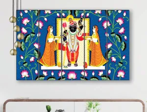 SAF paintings Set of 5 Shrinath ji religious modern art 6MM MDF large Premium Panel wall painting 24 Inch x 40 Inch SANFLL35067