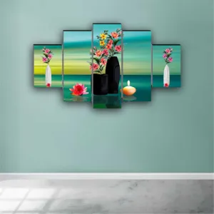 SAF paintings Set Of 5 Wall Painting With Frame For Home Decoration, Living Room, Spa, Office, Hotel Big Size Wall Décor 36 Inch x 18 Inch SANFPNL32271
