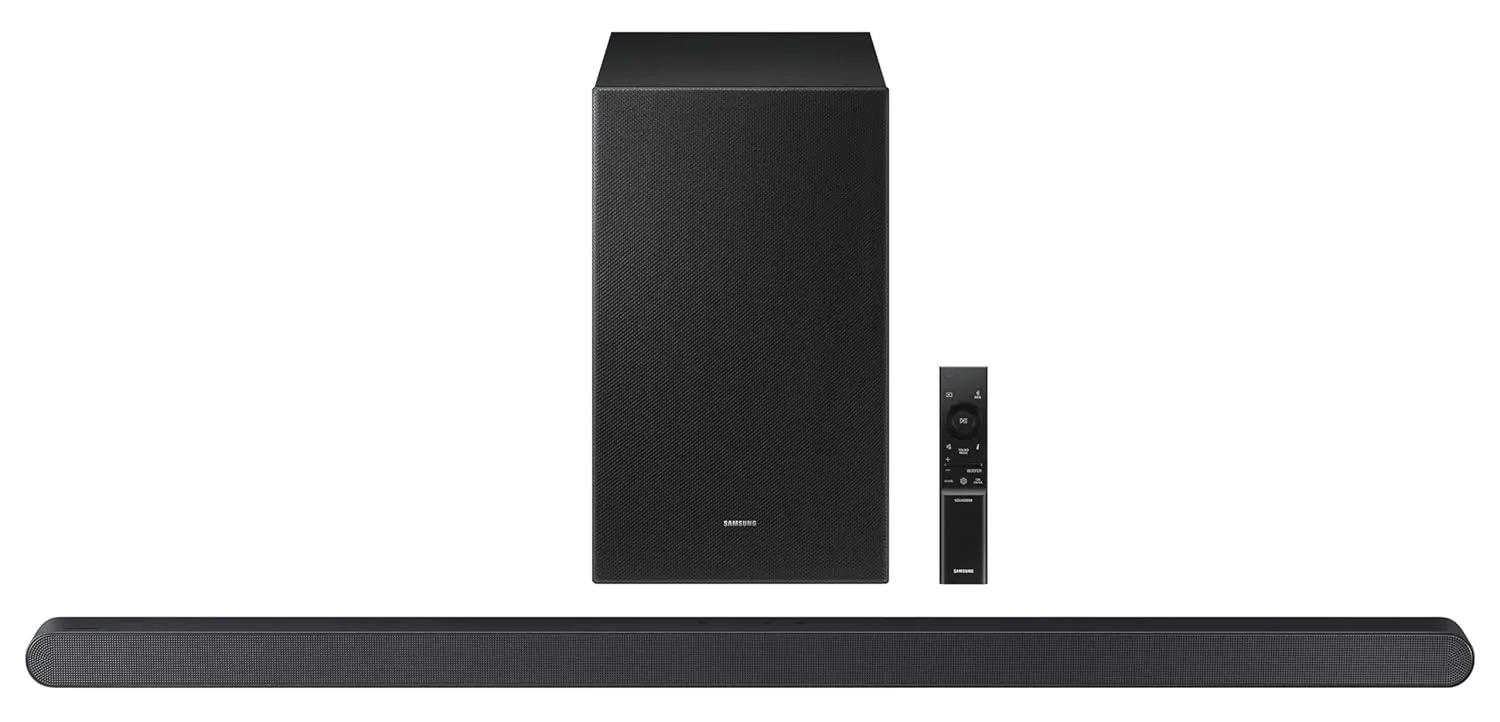 Samsung 250 W 3.1 ch (HW-S700D/XL) Wireless Dolby Atmos True HD Soundbar with Wireless Subwoofer, Center Firing Speakers, Surround Sound, DTS Virtual:X, AirPlay2, Wi-Fi, Bluetooth, HDMI (Titan Black)