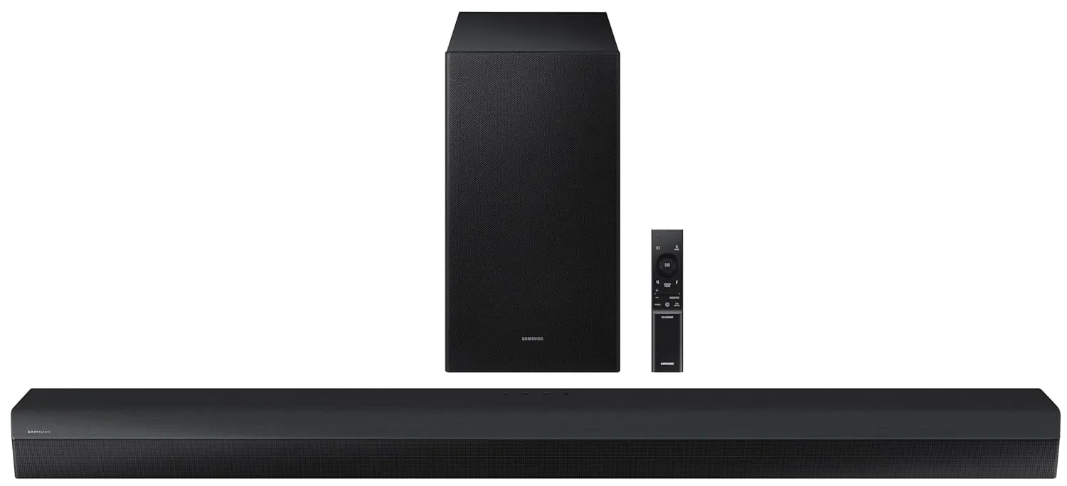 Samsung 400 W 5.1 ch (HW-B750D/XL) Dolby Soundbar, Center Firing Speakers, Surround Sound expansion, DTS Virtual:X, Bluetooth, HDMI, Optical in (Black)