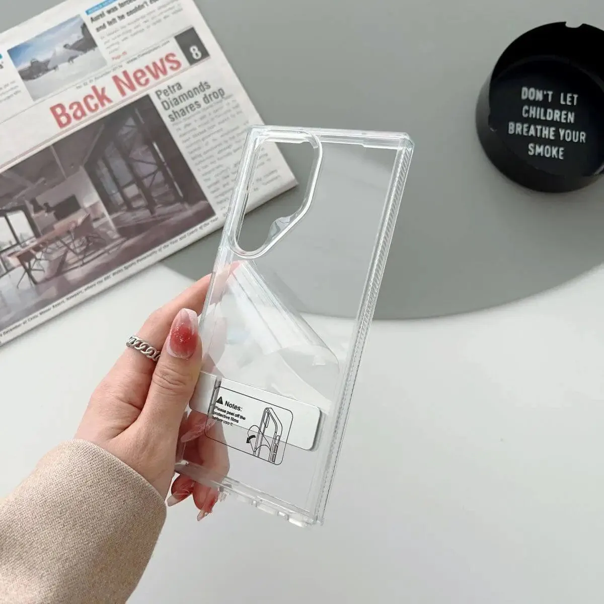 Samsung S23 FE Crystal Stand Case