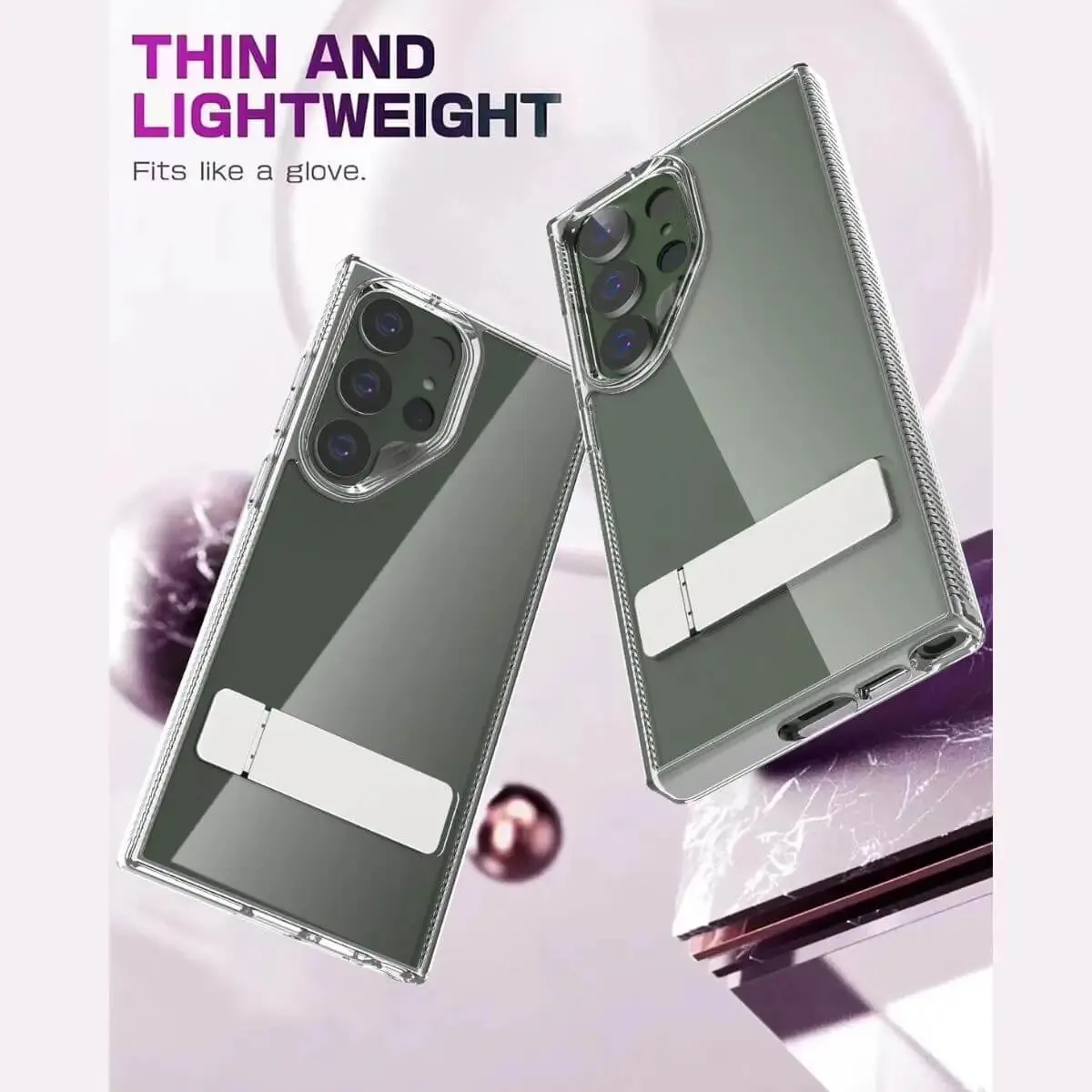 Samsung S23 FE Crystal Stand Case