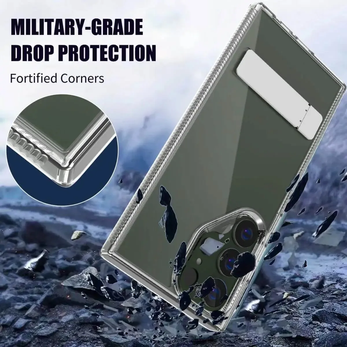 Samsung S24/S24 Ultra Crystal Stand Case
