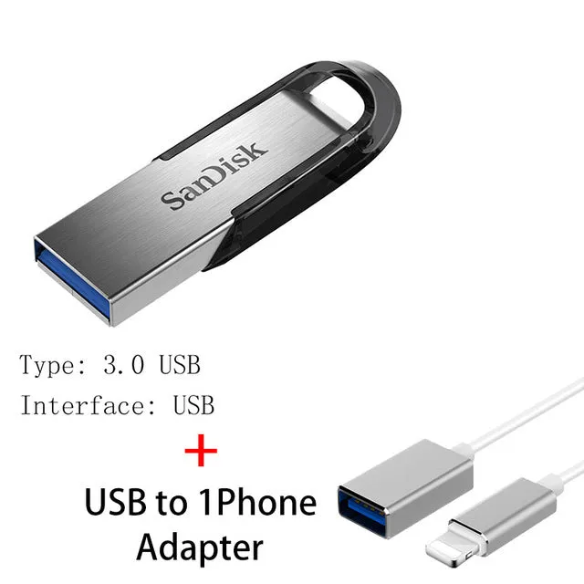 SanDisk USB 3.0 3.1 Flash Drive 128GB 64GB 32GB 16GB 130MBS ULTRA FLAIR Memory Stick Pen Drives Pendrive Flashdisk U Disk for PC