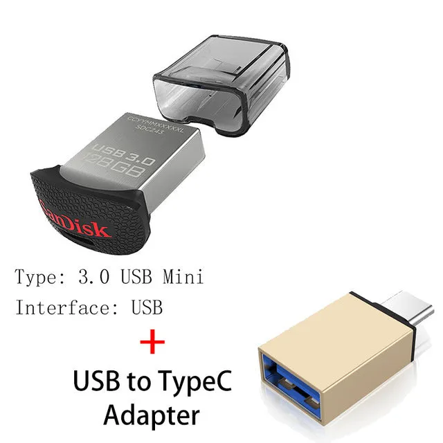SanDisk USB 3.0 3.1 Flash Drive 128GB 64GB 32GB 16GB 130MBS ULTRA FLAIR Memory Stick Pen Drives Pendrive Flashdisk U Disk for PC