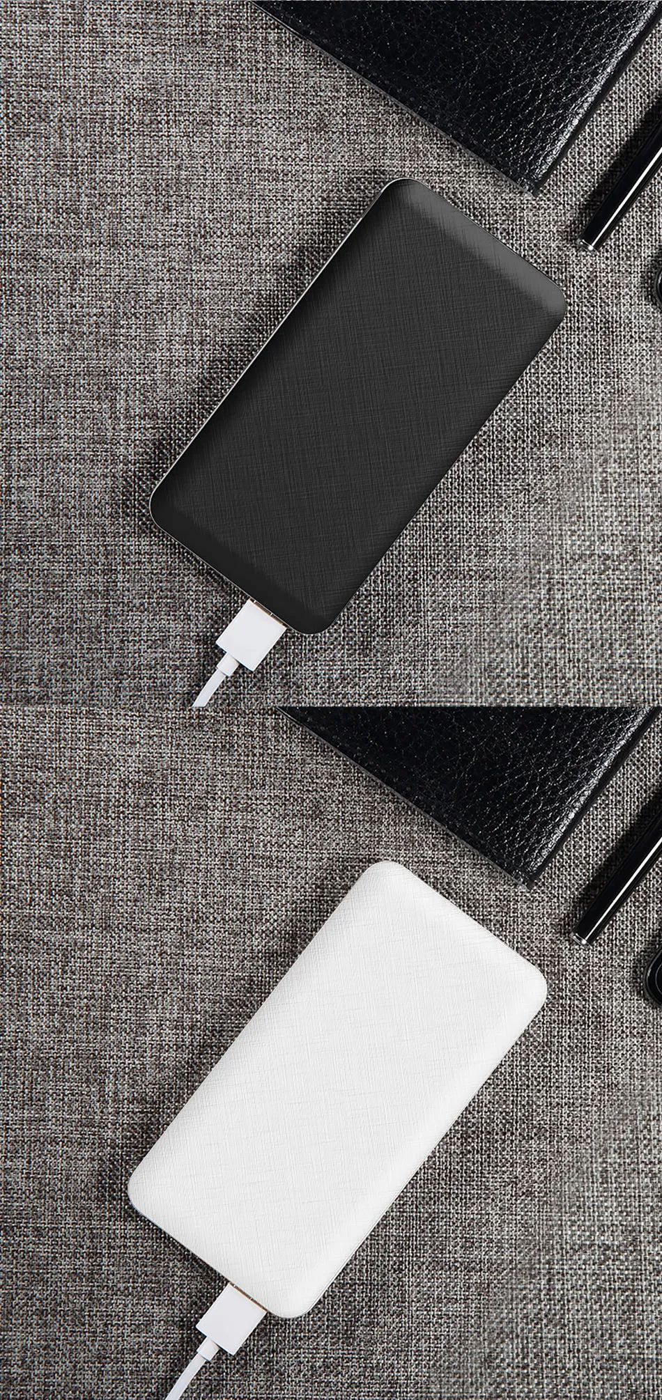 Slim Power Bank 10000mAh with LED Light