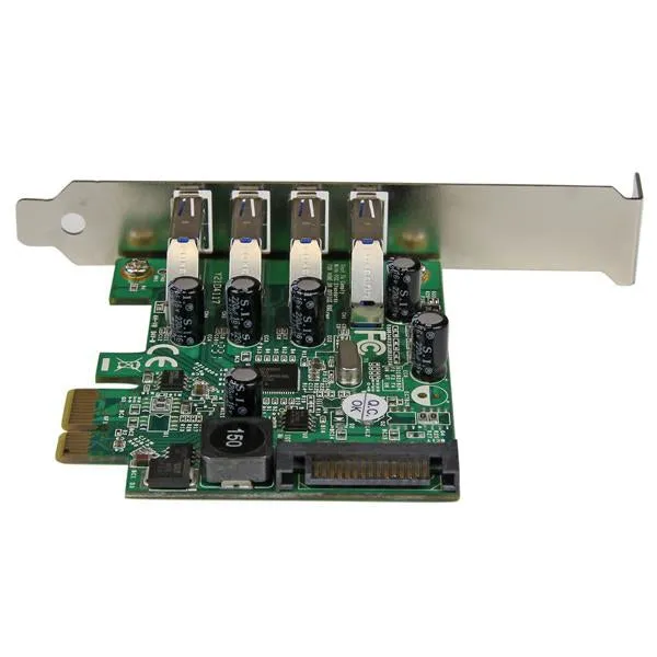 Startech.Com 4-Port Pci Express Superspeed Usb 3.0 Controller Card With Uasp - Usb 3.0 Expansion Card With Sata Power (P