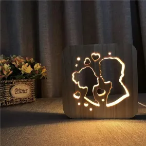 Sweet Couple Wooden Decorative Light Sweet Couple Wooden Decorative Light