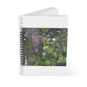 Tree Stump and Green Leaves Spiral Notebook
