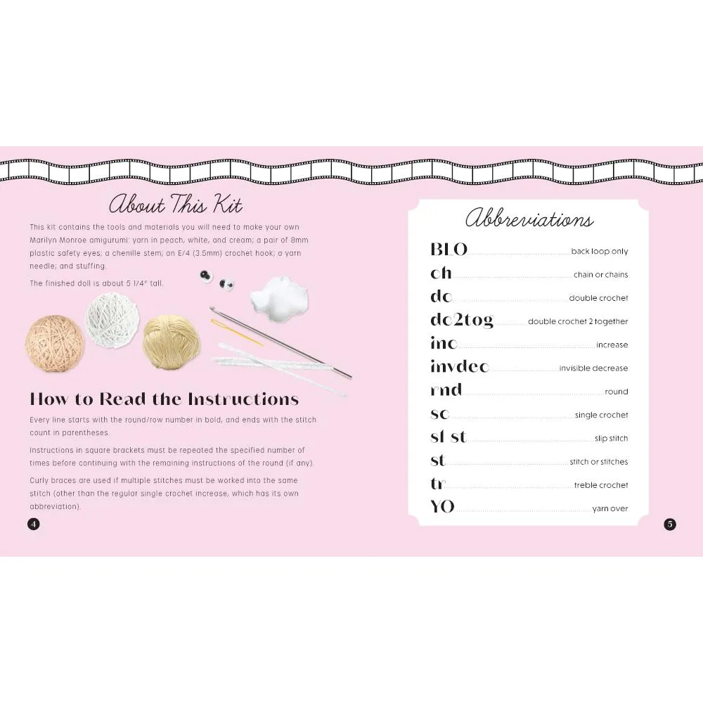 Unofficial Marilyn Monroe Book & Crochet Kit by Katalin Galusz