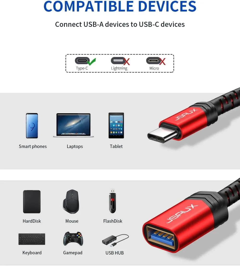 USB-C to USB OTG Cable Adapter
