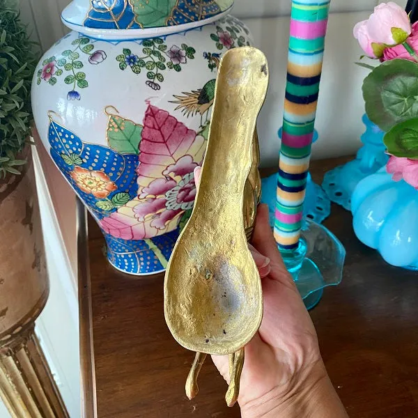 Vintage Brass Greyhound Dog Figurine - Solid Brass, India