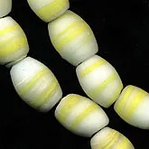 Vintage German Sandcast Glass Oval Beads. 12mm. Package of 6. b11-gr-0780