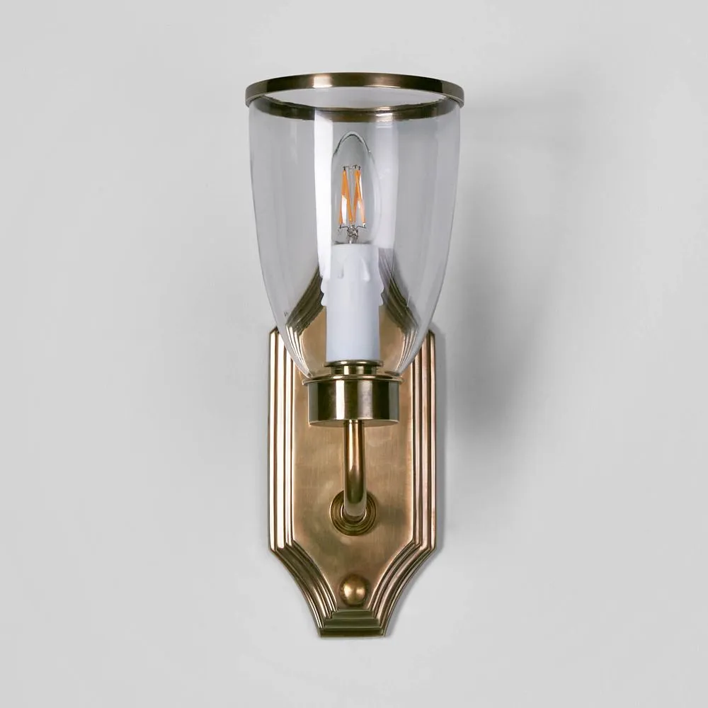 Westbrook Sconce Brass W/Glass Shade