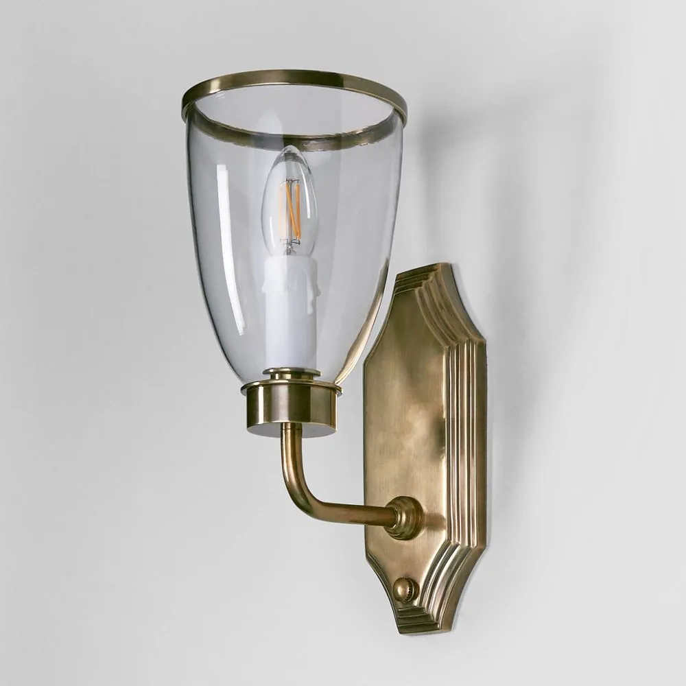 Westbrook Sconce Brass W/Glass Shade