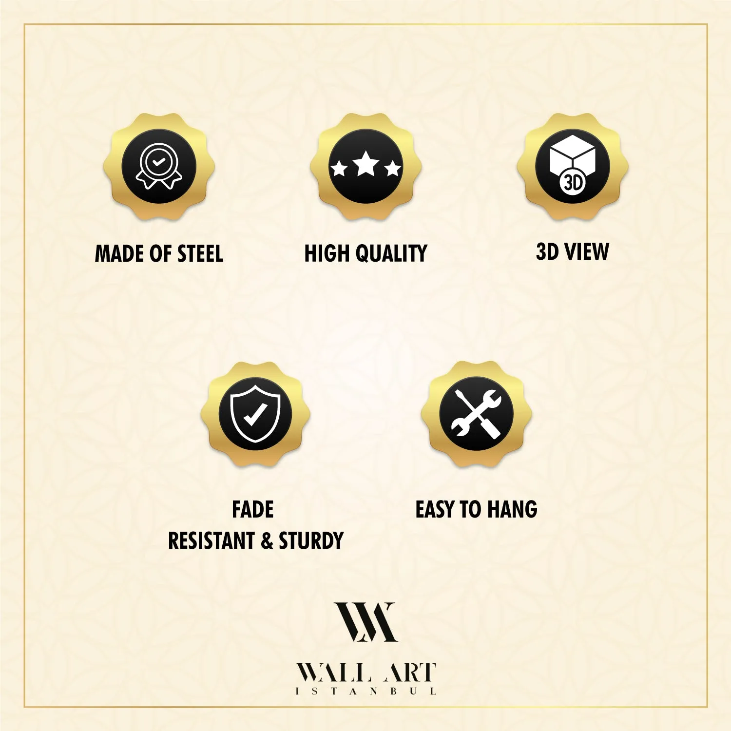 Ya Malikul Mulk Al Mulk Lillah Written Metal Wall Art - WAM209